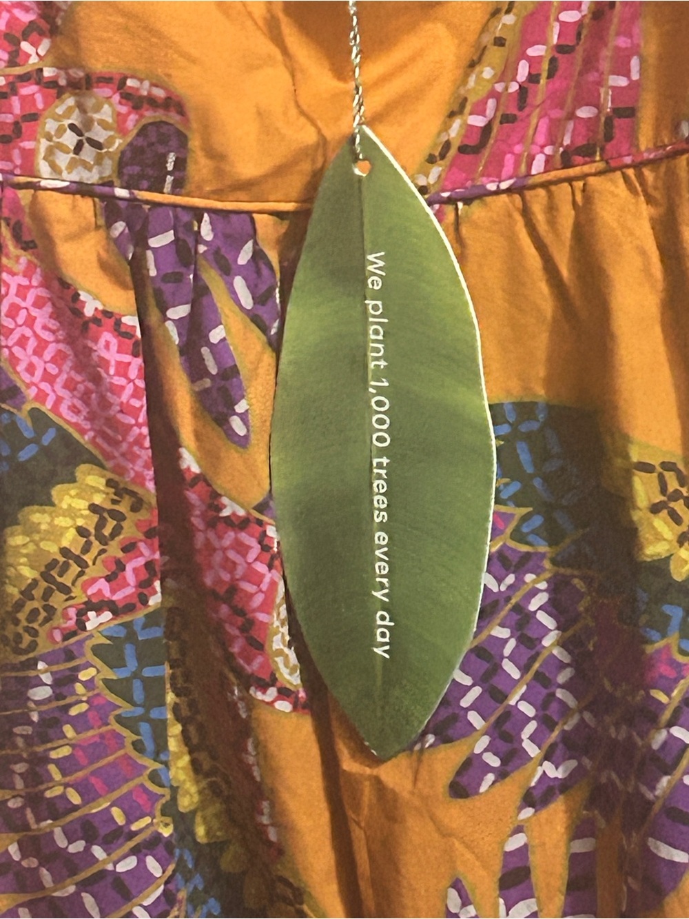 Bohemian Beaded MacawsPuff-Sleeve Midi Dress in Yellow Paisley Print - Picture 9 of 11